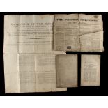 Property of a lady - four items of printed ephemera, comprising a 'A Calendar of the Prisoners