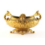 Property of a deceased estate - a good quality late 19th century French ormolu oval bowl,