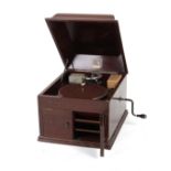 Property of a deceased estate - an HMV mahogany cased table top gramophone (see illustration).