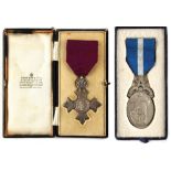 Property of a lady - medals - a boxed George VI MBE; together with a boxed silver Royal Masonic