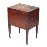 Property of a lady - an early 19th century George III mahogany cellarette, with interior