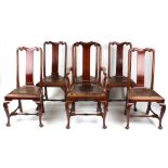 Property of a deceased estate - a set of six early 20th century Queen Anne style mahogany high-