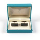 Property of a gentleman - a pair of Georg Jensen silver cufflinks, in original box (see