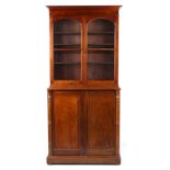 Property of a deceased estate - a Victorian mahogany chiffonier bookcase with glazed upper