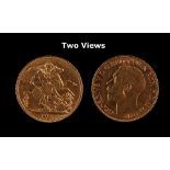 Property of a gentleman - gold coin - a 1911 George V gold full sovereign (see illustration).