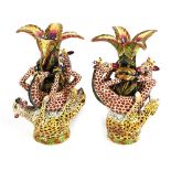 Property of a deceased estate - a collection  of South African Ardmore ceramic art - a pair of