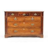 Property of a deceased estate - a fruitwood dresser base, parts Georgian, with an arrangement of