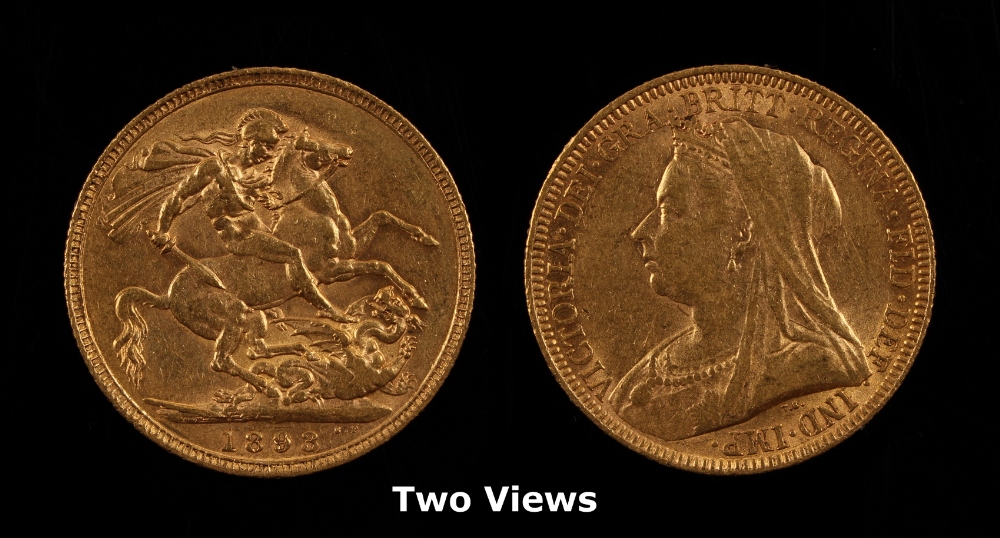 Property of a gentleman - gold coin - an 1893 Queen Victoria gold full sovereign (see