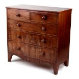 Property of a deceased estate - an early 19th century mahogany chest of two short & three long