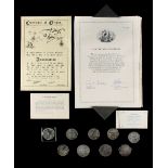 Property of a lady - coins - a collection of nine shipwreck silver coins, comprising a 1687 Carlos