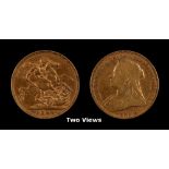 Property of a gentleman - gold coin - an 1894 Queen Victoria gold full sovereign (see