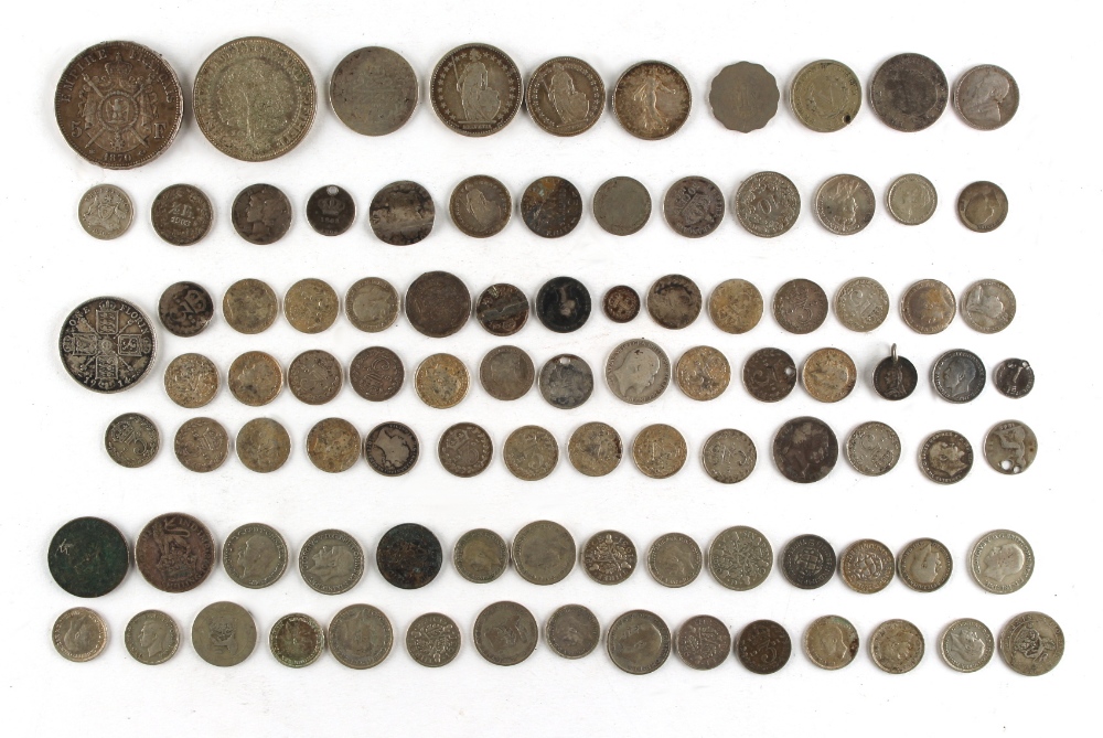 Property of a gentleman - coins - a bag containing assorted GB silver coins, 1919 and earlier,