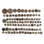 Property of a gentleman - coins - a bag containing assorted GB silver coins, 1919 and earlier,