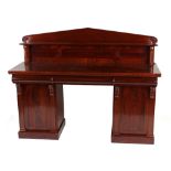 Property of a deceased estate - an early 19th century William IV mahogany twin pedestal sideboard,