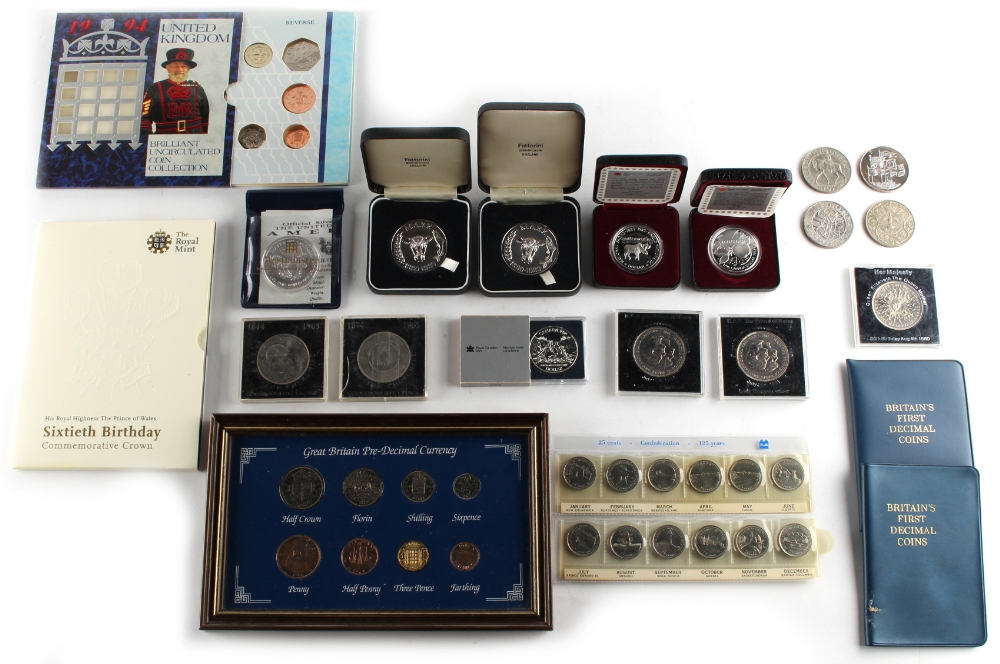 Property of a deceased estate - a quantity of modern coins & medals including 2002 American Silver