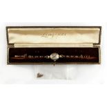 Property of a lady - a Longines lady's 9ct yellow gold cased wristwatch on 9ct yellow gold