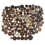 Property of a deceased estate - a bag containing assorted coins, worldwide, including a 1787