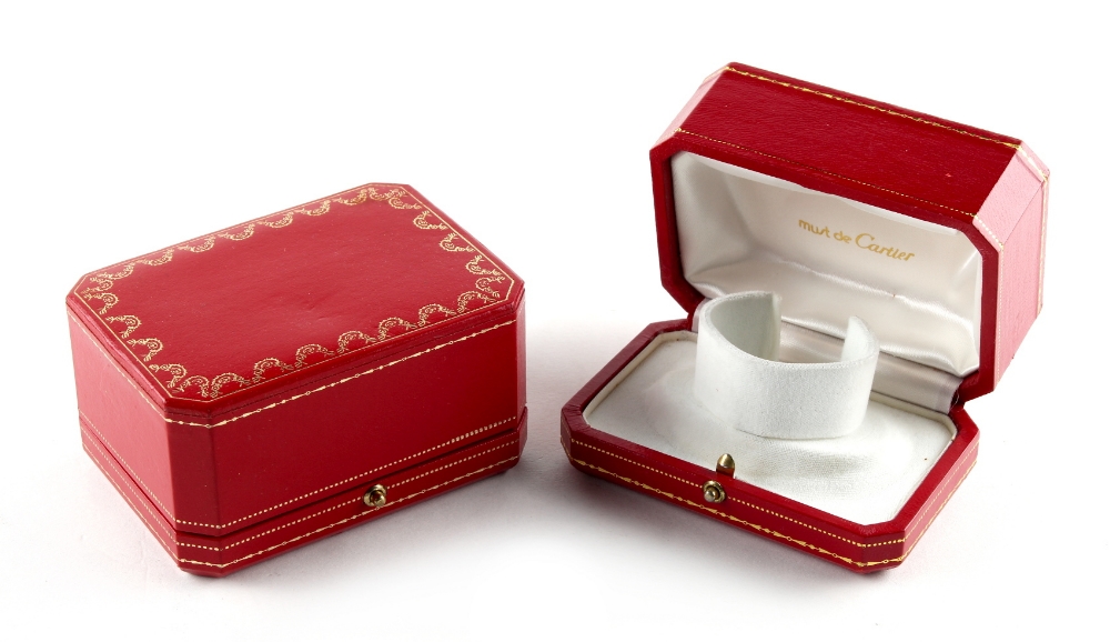 Property of a deceased estate - two Cartier red leather watch boxes (2) (see illustration).