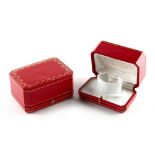 Property of a deceased estate - two Cartier red leather watch boxes (2) (see illustration).