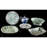 Property of a deceased estate - a group of six Chinese porcelain items, 18th and 19th century,