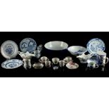 A quantity of Chinese ceramics, 18th century & later (a lot) (on one shelf) (see illustration).