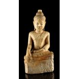 Property of a lady - a carved ivory figure of a Buddha, Burma (Myanmar), probably 18th century,
