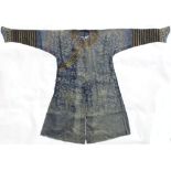 A late 19th / early 20th century Chinese blue gauze summer dragon robe (see illustration).
