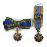 Property of a lady - medals - two Thailand (Siam) Order of The Crown medals, with ribbons (2) (see