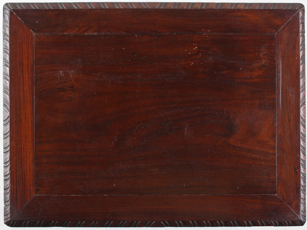 Property of a gentleman - a Chinese carved hardwood rectangular topped table, early 20th century, - Image 2 of 2
