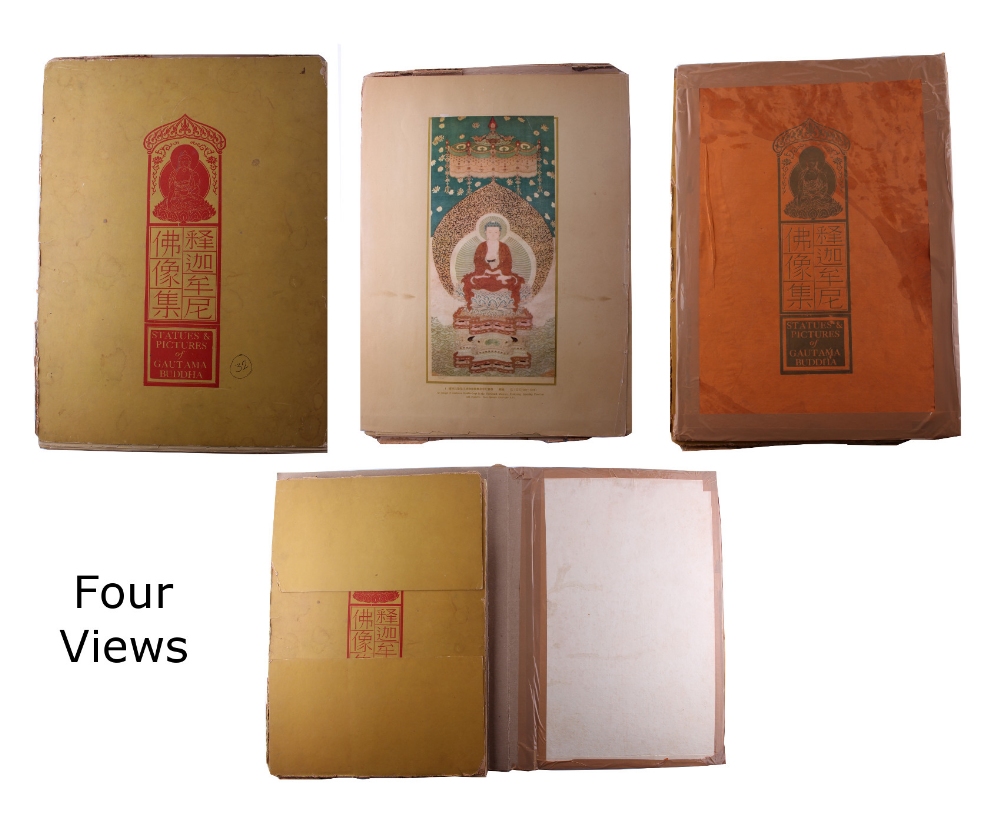 A folio entitled 'STATUES & PICTURES OF GAUTAMA BUDDHA', containing 32 leaves, each 20 by 15ins. (