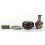 Property of a gentleman - a group of four cloisonne items including a late 19th century Chinese