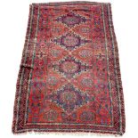 Property of a lady - an early 20th century Caucasian soumak (soumac or sumac), with red ground,