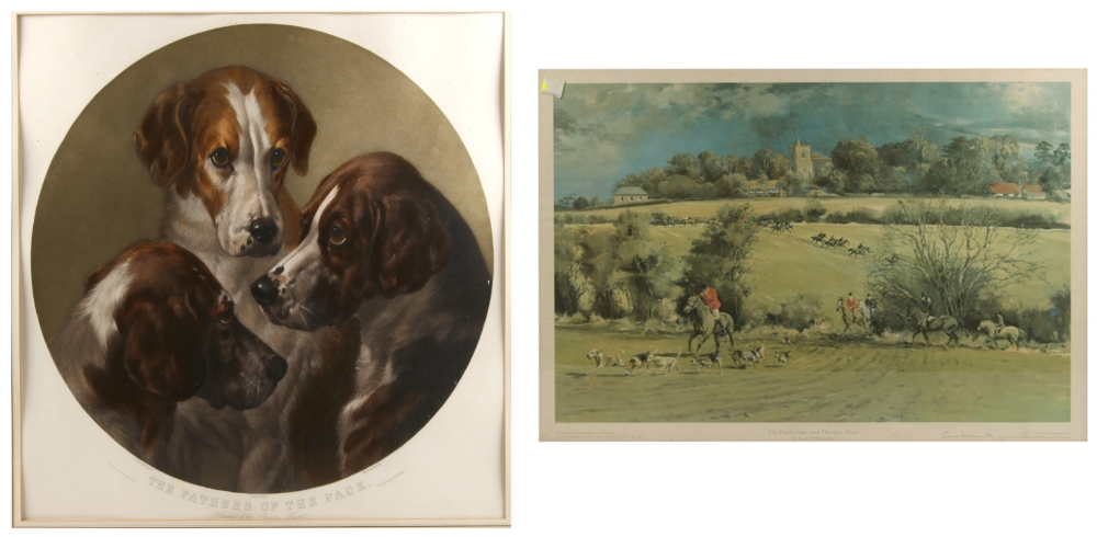 Property of a lady - two hunting prints including, W.T. Davey after William Barraud - 'The Fathers