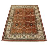 Property of a lady - a modern Turkish Mahal woollen hand made carpet, with ivory ground, 142 by