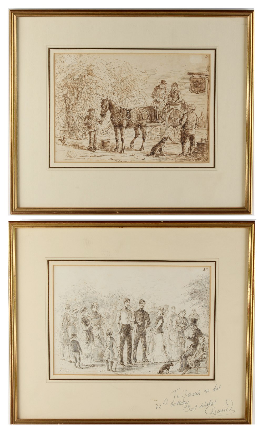 Property of a deceased estate - J.D. Crome (exh.1834-1884) - 'SUNDAY OUT' and 'REFRESHMENT' - a