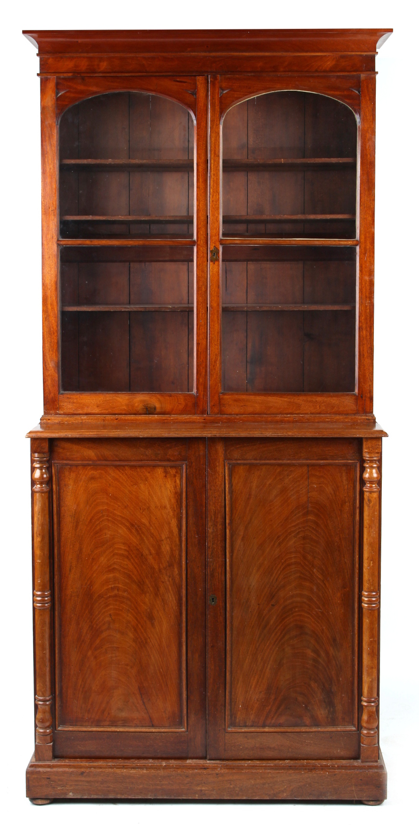 Property of a deceased estate - a Victorian mahogany chiffonier bookcase with glazed upper