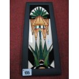 A Moorcroft Pottery Plaque, decorated with the Crown of Gold design by Rachel Bishop, shape PLQ3,