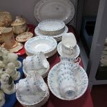 A Royal Albert "Memory Lane" Dinner Service, comprising six dinner plates, six side plates, six