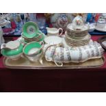 Salisbury Crown China Floral tea Ware, of thirty three pieces. A similar Paragon service:- One Tray