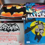 A Quantity of Batman Related Vinyl LP's, including 'Batman Theme' by Neal Hefti on Ember Records,