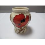 A Moorcroft Pottery Vase, decorated with the Harvest Poppy design by Emma Bossons, shape 146/3,