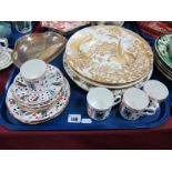 Elizabethan "Cut For Coffee" Wares, Royal Crown Derby "Gold Aves" and Limoges cabinet plates etc:-