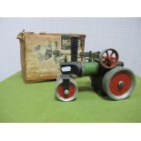 A Mamod S.R.1 Steam Roller, with steering extension and poor box, in need of restoration.