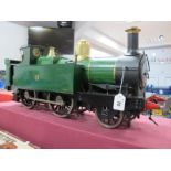 A 5 inch Gauge Live Steam Model of a GWR 2-4-0 Class 455 Metropolitan Tank, finished in green, fully