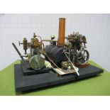 A Live Steam Model Steam Plant, consisting of a Stuart Turner D10 / compound twin cylinder marine