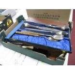 Canteen of Viners 'Shape' Cutlery, Morton & Sons stag handled carving set, other cased and loose