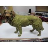 Early XX Century Pottery Figure, of a dog in the Royal Dux manner, stamped '735' 28 cms high.