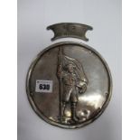 A Circa 1920's Electroplated Circular Scouts Shield Plaque, embossed with central scouting figure