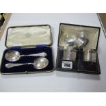 A Decorative Pair of Hallmarked Silver Preserve Spoons, allover decorated with twisted handles,