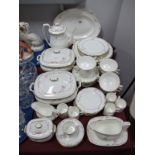 A Quantity of Wedgwood 'Carisbrooke' Coffee and Dinnerwares, including oval meat plate, coffee